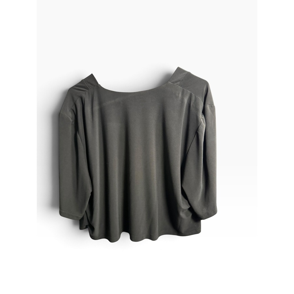 Woman Within Black Open Front Shrug Cardigan 3/4 Sleeve Plus Size 18W - Picture 2 of 5